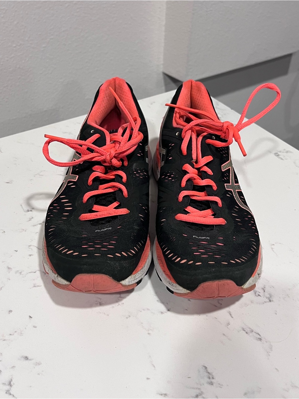 ASICS GEL-Kayano Women’s 8.5 Black Coral Running Shoes FlyteFoam